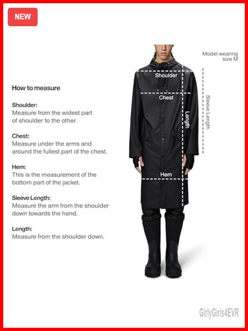 Waterproof PU Rain Jacket with Hood, Mid-Length Regular Fit - Picture 5 of 5
